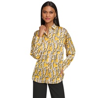 Womens Abstract-Print Oversized Shirt