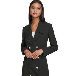 PARIS Womens Double-Breasted Cropped Blazer