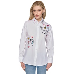 Womens Cotton Oversized Whimsy Shirt