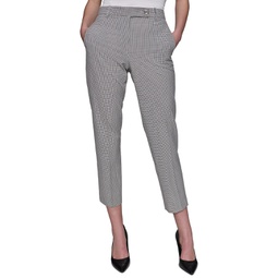 Womens Mid-Rise Extended Tab Pants