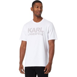 Karl Lagerfeld Paris Logo Short Sleeve Crew Neck T-Shirt