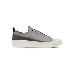 Textured Canvas Slip-On Sneakers