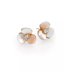 Disco Pansy Mother-of-Pearl Mini Stud Earrings