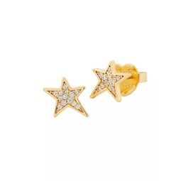 Youre A Star Goldtone & Cubic Zirconia Stud Earrings