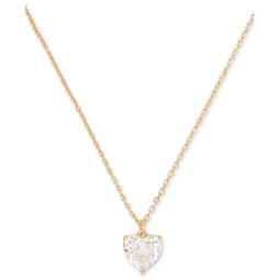 Gold-Tone Birthstone Heart Pendant Necklace 16 + 3 extender