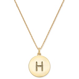 12k Gold-Plated Initials Pendant Necklace 17 + 3 Extender