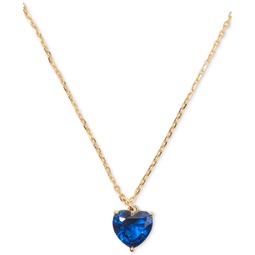 Gold-Tone September Heart Pendant Necklace 16 + 3 extender