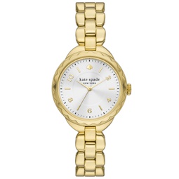 Womens Morningside Three Hand Gold-Tone Stainless Steel Watch 34mm