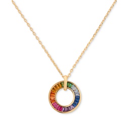 Gold-Tone Rainbow Joy Pendant Necklace 16 + 3 extender