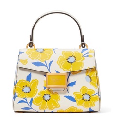 Kate Spade New York Katy Sunshine Floral Textured Leather Small Top Handle