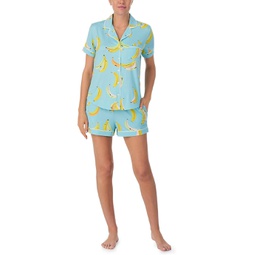 Womens Kate Spade New York Boxer Short Sleeve PJ Set