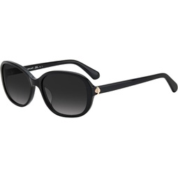 Kate Spade New York Izabella/G/S Womens Sunglasses Black Gold/Grey Shaded One Size