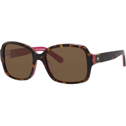 Kate Spade Annora/P/S Square Sunglasses for Women + BUNDLE with Designer iWear Eyewear Care Kit