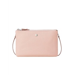 polly medium double gusset crossbody in flapper pink