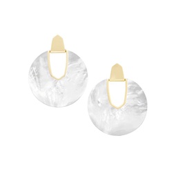 Diane 14K Goldplated & Mother-Of-Pearl Drop Earrings