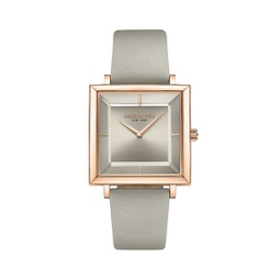 Classic Rose-Goldtone Stainless Steel & Leather Strap Watch/30MM