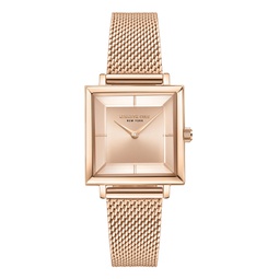 Womens Quartz Classic Rose Gold-Tone Stainless Steel Watch 29mm