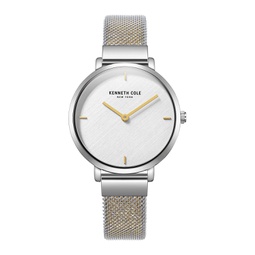 Womens Modern Classic Two Tone Stainless Steel Watch 34mm