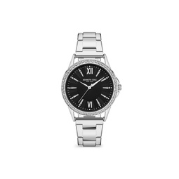 Classic 37MM Embellished Stainless Steel Strap Bracelet Watch