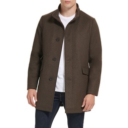 Hooded Wool Blend Coat