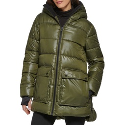 Faux Shearling Lined Puffer Jacket