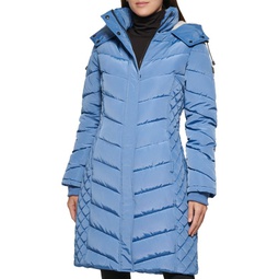 Mixed Quilted Puffer Coat