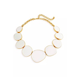 22K-Gold-Plated & Enamel Collar Necklace