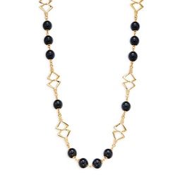 Goldplated Beaded Long Necklace