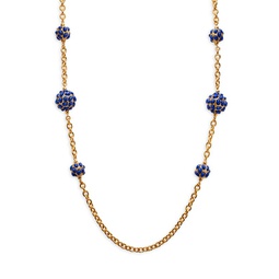 Goldplated Lapis Cabochon Necklace