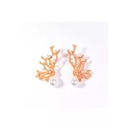 Coral Sea Branch Clip Earrings