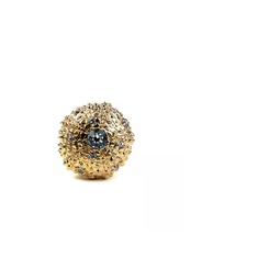 Gold And Crystal Adjustable Sea Urchin Ring