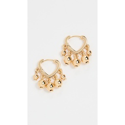 Polished Gold Heart Shape Earrings