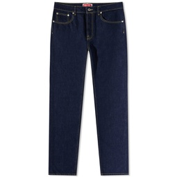 Kenzo Slim Fit Jeans Rinse Blue Denim