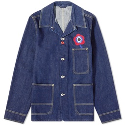 Kenzo Target Workwear Jacket Rinse Blue Denim