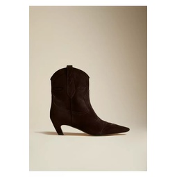 The Dallas Ankle Boot In Coffee Suede