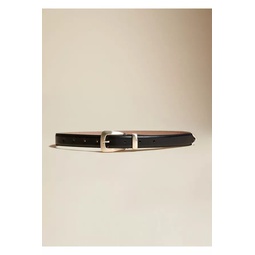 The Benny Belt In Black Leather With Silver