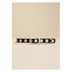 The Benny Belt In Black Leather With Silver Studs