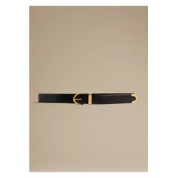 The Bambi Belt In Black Leather With Gold