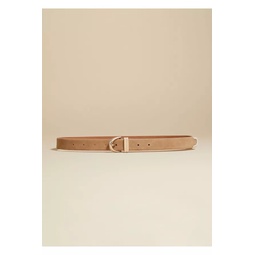 The Bambi Belt In Beige Suede With Silver