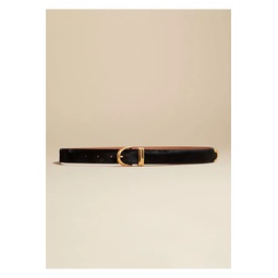 The Bambi Belt In Black Haircalf With Gold