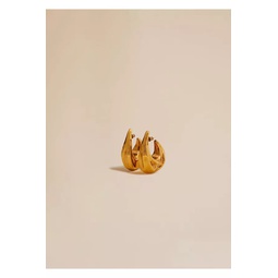 The Medium Olivia Hoop Earrings In Antique Gold