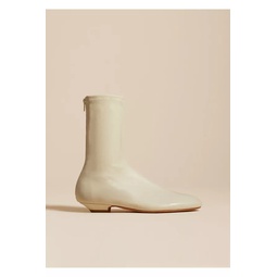 The Apollo Ankle Boot In Off-White Leather