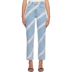 Blue Oblique Jeans 241586F069001