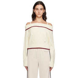 Off-White Off-The-Shoulder Sweater 232586F096002