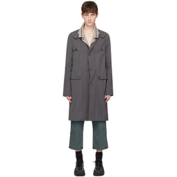 Gray Brecht Coat 241985M176004