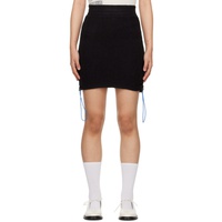 Black Scrunch Miniskirt 231927F090017