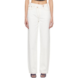 White Relax Jeans 241088F069049
