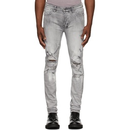 Grey Eratik Trashed Van Winkle Jeans 221088M186001