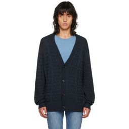 Navy Cross Out Cardigan 232088M200000