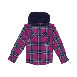 LLBean Fleece Lined Flannel Shirt Hooded Plaid (Little Kids)
